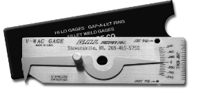 V-WAC Gauge: (Decimal Measurements)